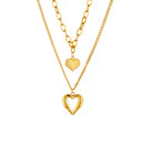 Colar Dourado Feminino com Pingente de Coração Cravejado — DIEYURO Elegance Collection