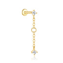 Brincos CANNER Femininos em Prata 925 Banhados a Ouro 18K com Zircônia — Elegância e Brilho Clássico