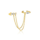 Brincos CANNER Femininos em Prata 925 Banhados a Ouro 18K com Zircônia — Elegância e Brilho Clássico