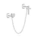 Brincos CANNER Femininos em Prata 925 Banhados a Ouro 18K com Zircônia — Elegância e Brilho Clássico