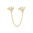 Brincos CANNER Femininos em Prata 925 Banhados a Ouro 18K com Zircônia — Elegância e Brilho Clássico