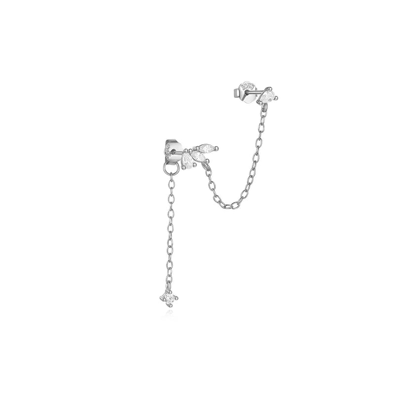 Brincos CANNER Femininos em Prata 925 Banhados a Ouro 18K com Zircônia — Elegância e Brilho Clássico