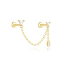 Brincos CANNER Femininos em Prata 925 Banhados a Ouro 18K com Zircônia — Elegância e Brilho Clássico