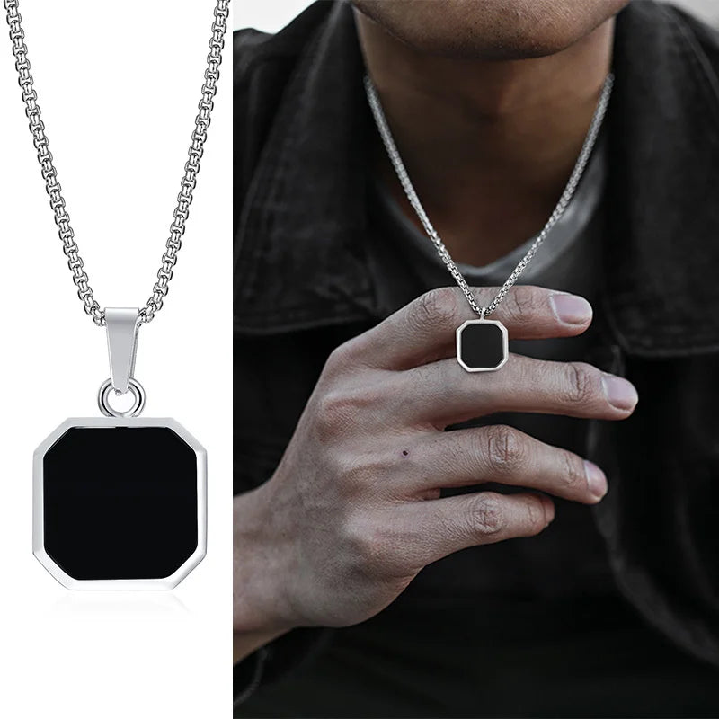 Colar Masculino VNOX — Estilo Urbano e Elegância Moderna em Aço Inoxidável