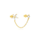 Brincos CANNER Femininos em Prata 925 Banhados a Ouro 18K com Zircônia — Elegância e Brilho Clássico