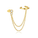 Brincos CANNER Femininos em Prata 925 Banhados a Ouro 18K com Zircônia — Elegância e Brilho Clássico