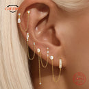 Brincos CANNER Femininos em Prata 925 Banhados a Ouro 18K com Zircônia — Elegância e Brilho Clássico