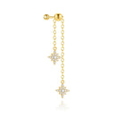 Brincos CANNER Femininos em Prata 925 Banhados a Ouro 18K com Zircônia — Elegância e Brilho Clássico