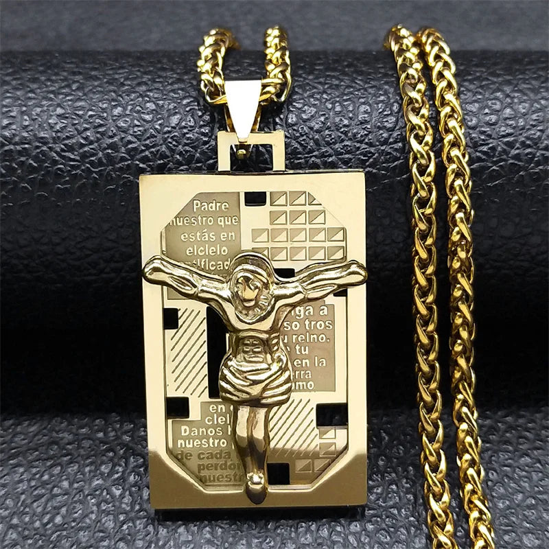 Colar Dourado AFAWA — Fé, Força e Estilo em Um Só Acessório