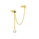 Brincos CANNER Femininos em Prata 925 Banhados a Ouro 18K com Zircônia — Elegância e Brilho Clássico