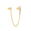 Brincos CANNER Femininos em Prata 925 Banhados a Ouro 18K com Zircônia — Elegância e Brilho Clássico